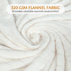 TOONOW Fleece Blanket Fuzzy Plush Throw Blanket 50" x 60", Super Soft Fluffy Bed Blanket Geometric Pattern Comfy Microfiber Flannel Blankets for Couch, Bed, Sofa, Cream White