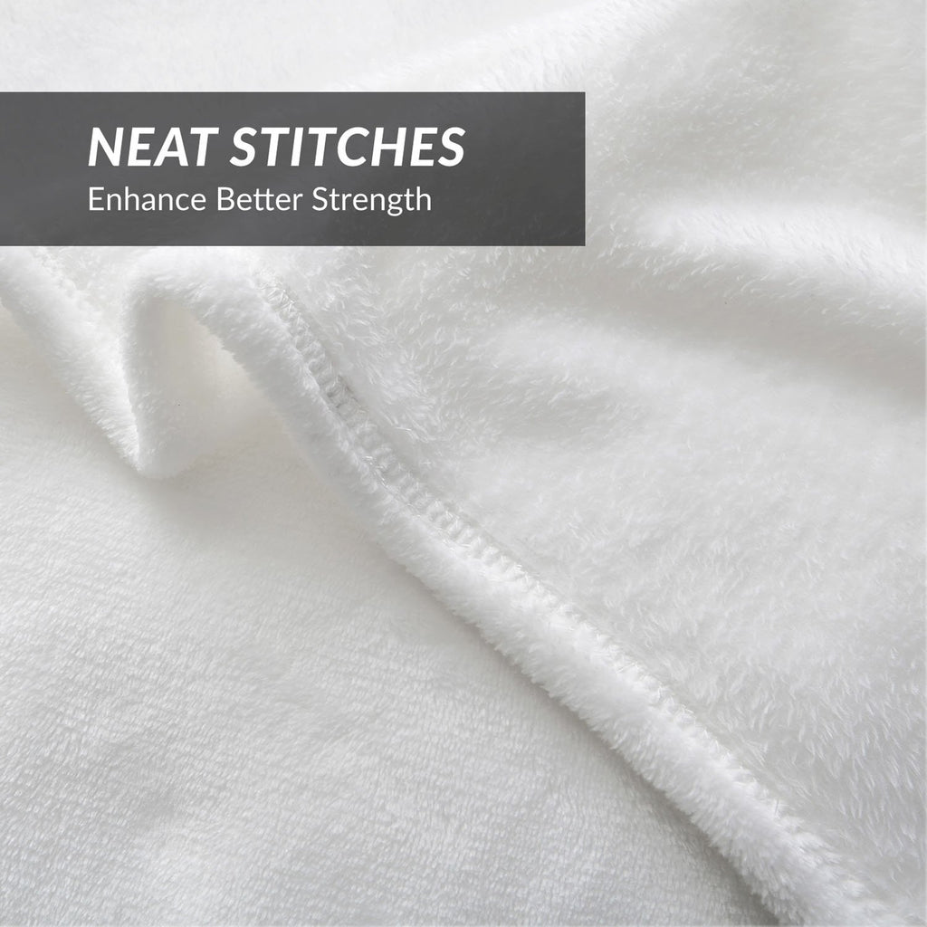 Bedsure GentleSoft White Fleece Throw Blanket - Mothers Birthday Gifts for Women 300GSM Blankets for Couch, Sofa, Bed, Soft Lightweight Plush Cozy Throws for Toddlers, 50x60 inches