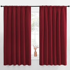 NICETOWN Blackout Curtains for Bedroom, Blackout Curtain Panels, Burgundy Red, 1 Pair, 70 by 63-inch, Window Treatment Energy Saving Thermal Insulated Solid Rod Pocket Blackout Drapes/Draperies
