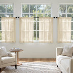 MIULEE Cream Sheer Curtains 63 Inches Long, 4 Panels Set, Light Filtering Rod Pocket Voile Drapes for Living Room and Bedroom, Airy Soft Fabric Window Treatments, 42 x 63 Inches