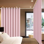 Yakamok Extra Wide Blackout Curtain for Sliding Glass Door, Grommet Thermal Insulated Room Divider Curtain 100W x 84L inch, Room Darkening Patio Curtain,8.3ft Wide x 7ft Tall, 1 Panel,Pink