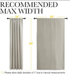 NICETOWN Blackout Curtains for Living Curtains, Room Darkening Window Curtain Panels, Easy-Care Solid Thermal Insulated Draperies/Drapes for Daughter Room (Natural, 2 Panels, 52 by 95)