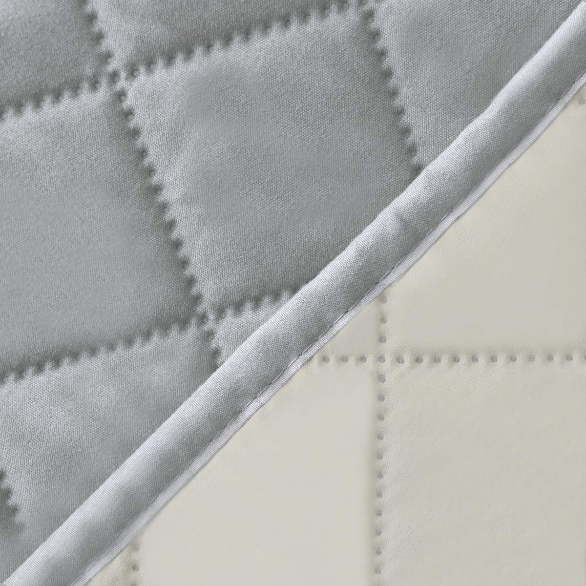 Easy-Going Reversible Couch Cover, 2 Cushion Sofa, Light Gray/Ivory