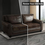 ANARACHON Leather Look Couch Cushion Covers Sofa Seat Slipcovers Sets Couches Furniture Protector for Sectional Armchair Loveseat Pets Kids Stretch Spandex Fabric (1 Cushion Loveseat, Brown)