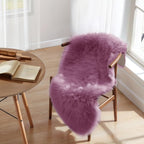 Ciicool Ultra Soft Faux Sheepskin Fur Rug Fluffy Chair Rug for Sofa Couch Seat Cushion.Shaggy Furry Small 2x4 Light Purple Bedroom Fuzzy Carpet for Living Room Kid's Room Nursery Decor