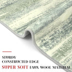 Lansny Modern Abstract Entryway Rug Indoor 2x3 Washable Rug Non-Slip Soft Small Area Rug Sage Green Grey Kitchen Mats Thin Print Faux Wool Floor Carpet Throw Rugs for Entrance Bedroom