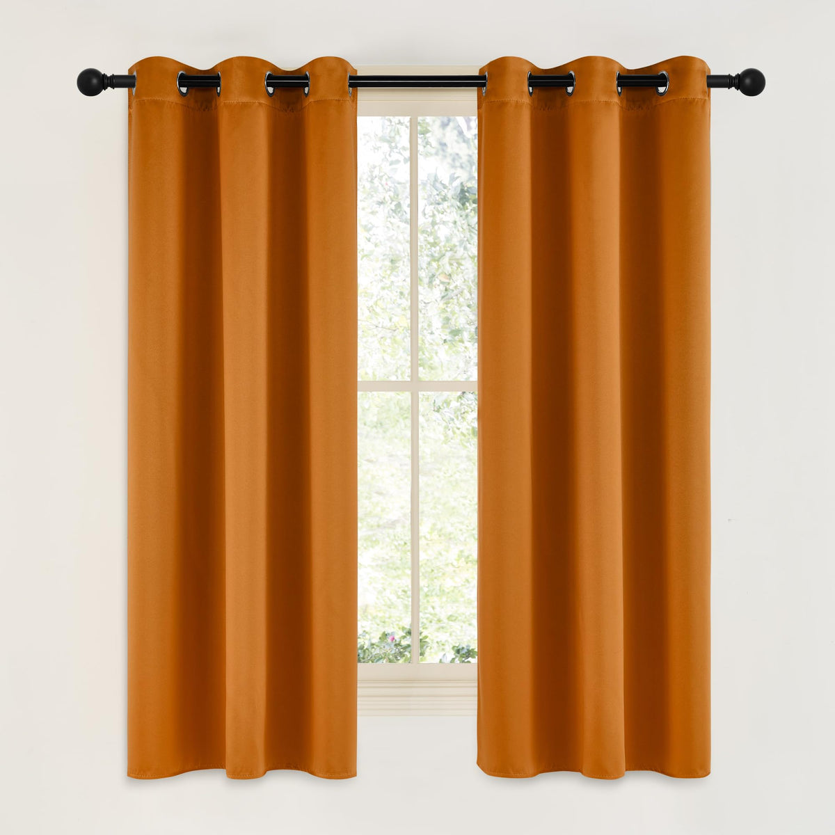 NICETOWN Grey Blackout Curtains for Bedroom 42" Wide x 63" Long 2 Panels