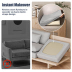 8Pcs Outdoor Cushion Covers, Stretch Patio Furniture Couch Chair Slipcovers
