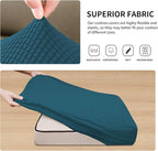 Easy-Going Stretch 3 Pieces Couch Cushion Covers for Sectional Sofa Left/Right L Shape Chaise Lounge Sofa Seat slipcover Anti-Slip Sofa Cover Soft (2 Seater + 1 Chaise, Peacock Blue)
