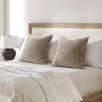 MIULEE Decorative Couch Throw Pillow Covers 22x22 Inch Neutral Khaki 2 Pack