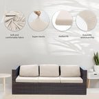 8Pcs Stretch Patio Cushion Covers,Outdoor Couch Covers Replacement,Outdoor Couch & Sofa Slipcovers,for Patio Furniture Cushion Covers,Washable Reusable urniture Protector(Beige,8PCS)