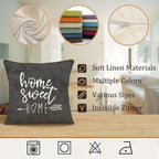 YCOLL Pillow Covers 20x20 Set of 4, Modern Sofa Throw Pillow Cover, Decorative Outdoor Linen Fabric Pillow Case for Couch Bed Car, Rustic Gray