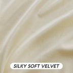 RYB HOME Beige Velvet Curtains 84 inches for Bedroom Living Room