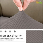 Easy-Going Stretch Loveseat Cushion Cover Sofa Cushion Furniture Protector Sofa Seat Sofa Slipcover Sofa Cover Soft Flexibility with Elastic Bottom(Loveseat Cushion, Taupe)