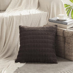 Fancy Homi 4 Packs Decorative Throw Pillow Covers for Living Room Couch Bed, Modern Farmhouse Boho Home Décor Accent Cushion Case, 20" x 20", Dark Brown