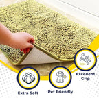 Muddy Mat® | Super Absorbent Door Mat Indoor, Microfiber Quick Dry Chenille Entryway Rug, Non-Slip Front Door Mat, Indoor Mats for Entryway, Machine Washable Pet Rug, Yellow 19"x30"