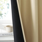RYB HOME Bedroom Blackout Curtains 80 inches Long, 100% Blackout