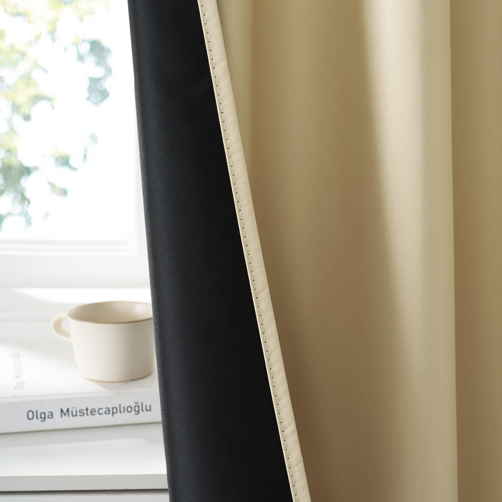 RYB HOME 100% Blackout Short Curtains for Small Window, Thermal Insulated