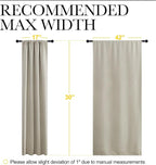 NICETOWN 2 Panels Blackout Curtains, Rod Pocket Thermal Insulated Drapes for Kitchen, Heavy Duty Small Window Treatment for Dorm Room, Studio Apartment, Basement (Natural, W42 x L30)