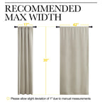 NICETOWN 2 Panels Blackout Curtains, Rod Pocket Thermal Insulated Drapes for Kitchen, Heavy Duty Small Window Treatment for Dorm Room, Studio Apartment, Basement (Natural, W42 x L30)