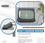 XINEAGE Large Couch Cushion Covers Seat Cushion Cover Thick Stretch Sofa Slipcovers 1 Piece Individual Couch Covers with Elastic Bottom(Single XL Seat Cushion/Backrest,Dark Grey)
