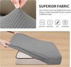 Easy-Going Stretch Individual Chair Couch Cushion Cover Sofa Cushion Furniture Protector Sofa slipcover Soft Flexibility with Elastic Bottom (3-Piece Sofa Cushion Cover, Light Gray)