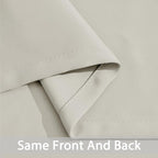 Yakamok Blackout Curtains Room Darkening Thermal Insulated Window Panels,Solid Grommet Top Drapes for Bedroom/Living Room(70Wx84L, Light Beige, 2 Panels)