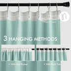 MIULEE Aqua Back Tab Blackout Curtains 84 Inch Length 2 Panels Set for Living Room Bedroom Privacy, Rod Pocket/Pinch Pleat Thermal Insulated Room Darkening Pleated Light Blocking Drapes