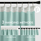 MIULEE Aqua Back Tab Blackout Curtains 52x90 Inch Long 2 Panels Set
