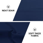 DWCN Short Blackout Curtains for Bedroom 45 Inches Long 2 Panels Set, Solid Thermal Insulated Energy Saving Window Treatment Drapes, Rod Pocket Curtains for Kids Boys Room (W42 x L45 Inch, Navy Blue)