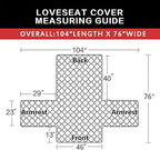 Easy-Going Reversible Loveseat Couch Cover for 2 Cushion Couch Sofa Cover for Dogs Water Resistant Furniture Protector with Foam Sticks Elastic Straps for Pet (Loveseat, Navy/Navy)