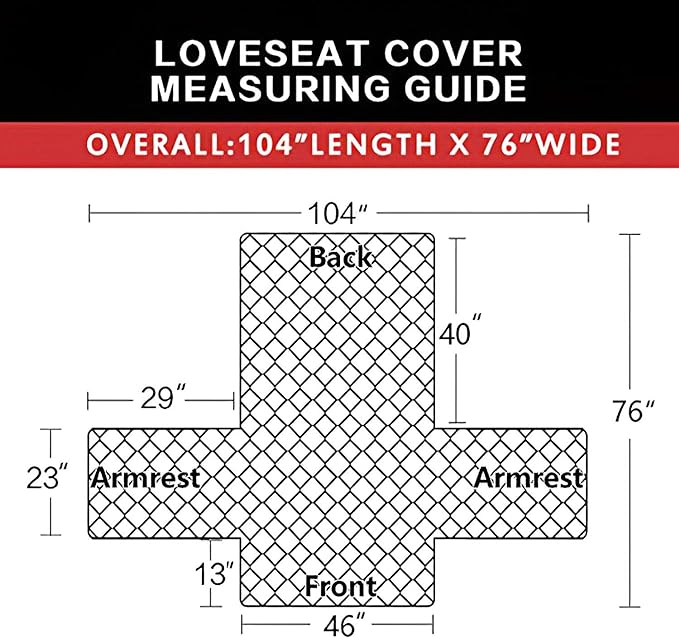 Easy-Going Reversible Loveseat Couch Cover for 2 Cushion Couch Sofa Cover for Dogs Water Resistant Furniture Protector with Foam Sticks Elastic Straps for Pet (Loveseat, Black/Black)