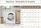 Beige Grey Washable Rugs 6x9 Area Rugs for Living Room,Bedroom,Dining Room