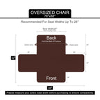 U-NICE HOME Reversible Oversized 28''Chair Covers, Black/Grey