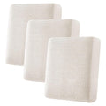 H.VERSAILTEX Super Stretch Individual Seat Cushion Cover Sofa Covers Couch Cushion Covers Slipcover Sets Thick Jacquard Textured Twill Fabric (3 Piece Sofa Cushion Covers, Ivory)
