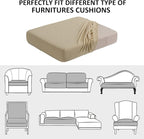Water Resistance Sofa Seat Cushion Covers RV Couch Covers Stretch Furniture Protector for Dogs, Chindren (Sofa Cushion, Sand)