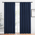 NICETOWN Blackout Curtain Panels for Living Room, Navy, 2 Panels, W52 inches x L84 inches, Energy Efficient & Noise Reducing Thermal Insulated Rod Pocket Blackout Drapes/Draperies for Window