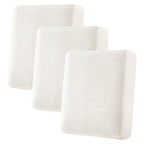 H.VERSAILTEX Super Stretch Individual Seat Cushion Cover Sofa Covers Couch Cushion Covers Slipcover Sets Thick Jacquard Textured Twill Fabric (3 Piece Sofa Cushion Covers, Porcelain White)