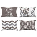 Hexagram Geometric Gray Pillow Covers 12x20, Decorative Pillow Covers