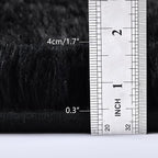 Tepook Super Soft Fluffy Rug for Bedroom, Modern Shaggy Fuzzy Kids Rugs for Living Room, Plush Indoor Nursery Home Decor Dorm Carpet with Non-Slip Bottom, Black, 5 X 8 Feet