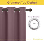 NICETOWN Room Darkening Draperies Window Curtain Panels, Dry Rose, 2 Panels, W60 x L84 -inch, Thermal Insulated Grommet Room Darkening Curtains for Bedroom