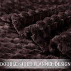 Exclusivo Mezcla Fleece Twin Blanket for Bed, Extra Large Fuzzy Coffee Bed Blankets, Soft Cozy Plush Sofa Throws for All Seasons, 60x80 Inches