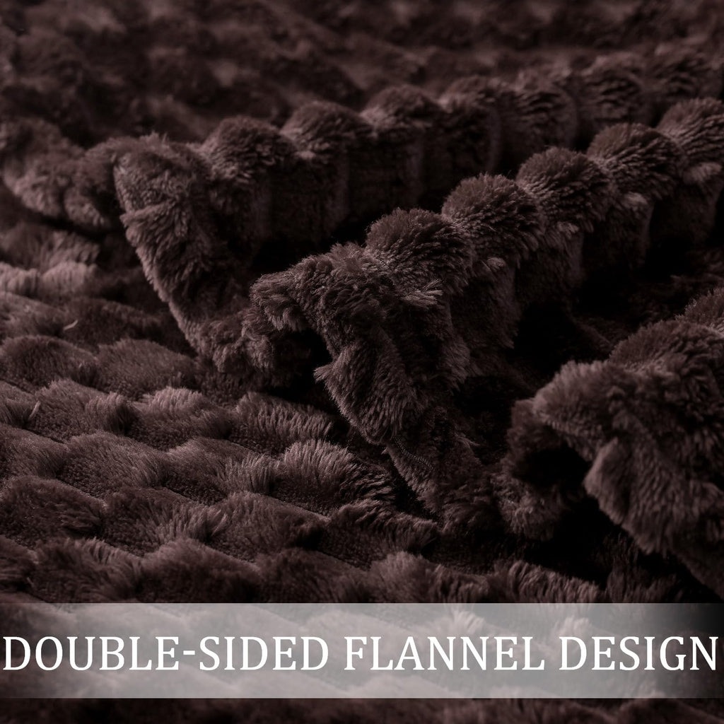 Exclusivo Mezcla 3D Fleece Twin Size Blanket for Bed, Coffee