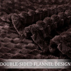 Exclusivo Mezcla 3D Fleece Twin Size Blanket for Bed, Coffee