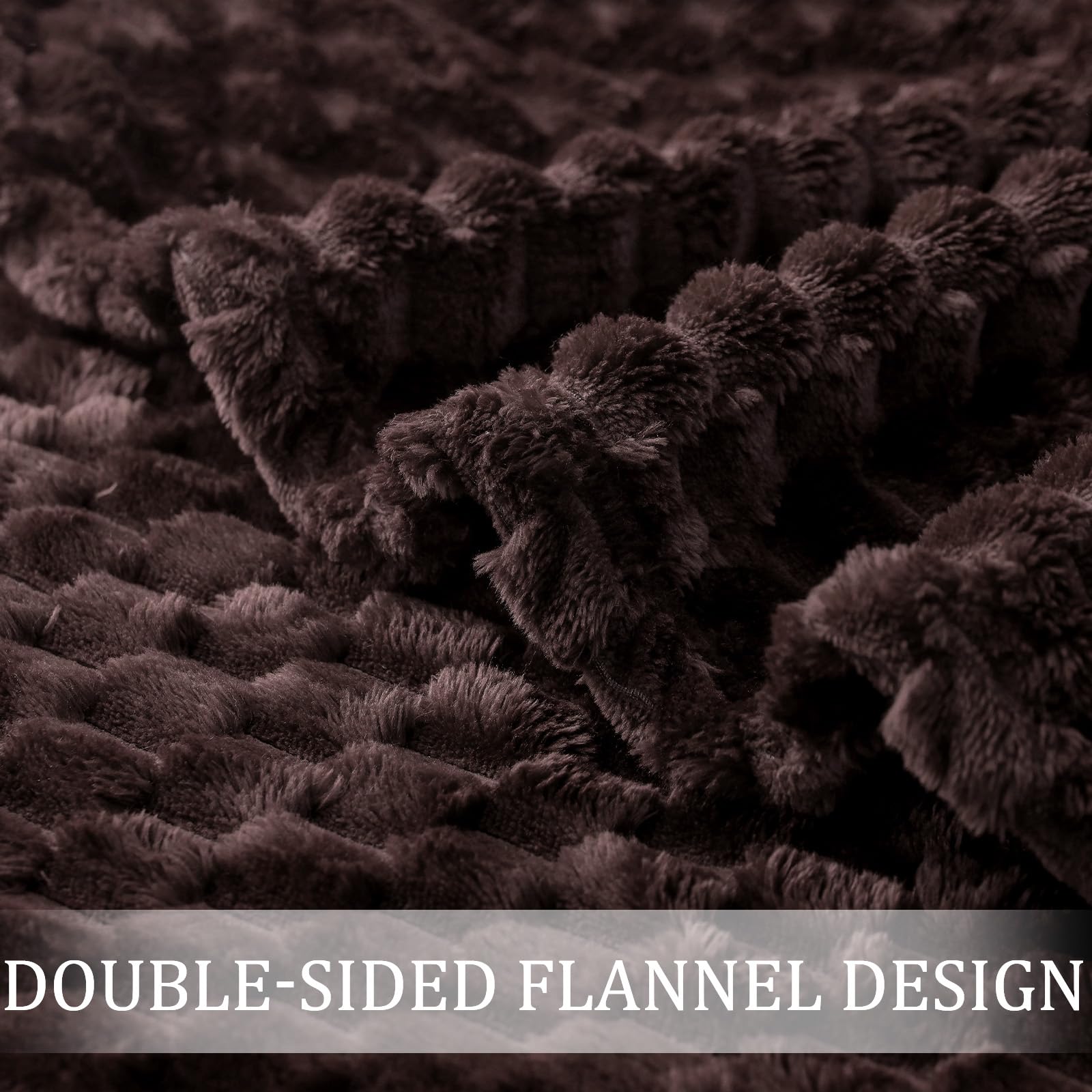 Exclusivo Mezcla 3D Fleece Twin Size Blanket for Bed, Coffee