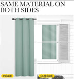 NICETOWN Modern Blackout Curtains Noise Reducing, Seafoam, 2 Panels, W42 x L54, Thermal Insulated and Privacy Room Darkening Drape Panels for Boy's Guest Room Door Small Short Window