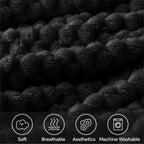 BEDELITE Black Throw Blanket for Couch, Soft Cozy Gifts for Women, 50 * 60