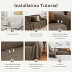HOMERILLA Sectional Couch Covers for Sectional Sofa L Shaped Sofa Cover Blanket 2 Pieces L Shape Furniture Protector for Pets Dogs (Taupe, X-Large)