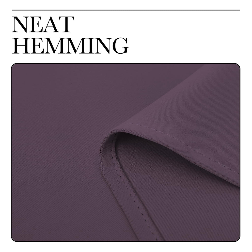 NICETOWN Blackout Curtains for Living Room, Plum, 2 Panels, 42 by 63, Darkening Window Curtain Panels, Easy-Care Solid Thermal Insulated Draperies/Drapes for Daughter Room