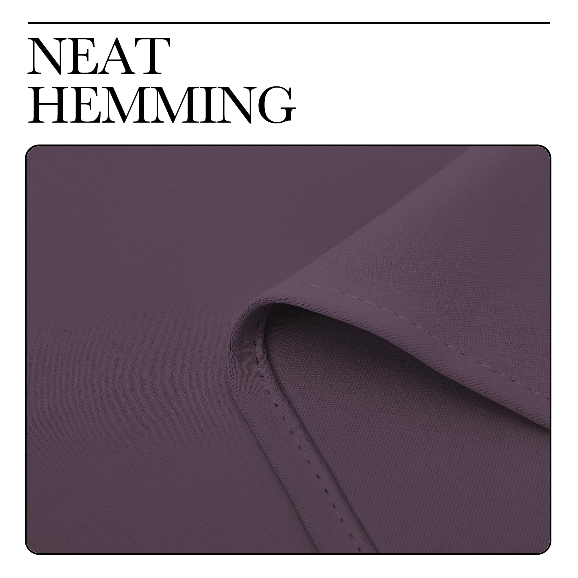 NICETOWN Blackout Curtains for Living Room, Plum, 2 Panels, 42 by 63, Darkening Window Curtain Panels, Easy-Care Solid Thermal Insulated Draperies/Drapes for Daughter Room